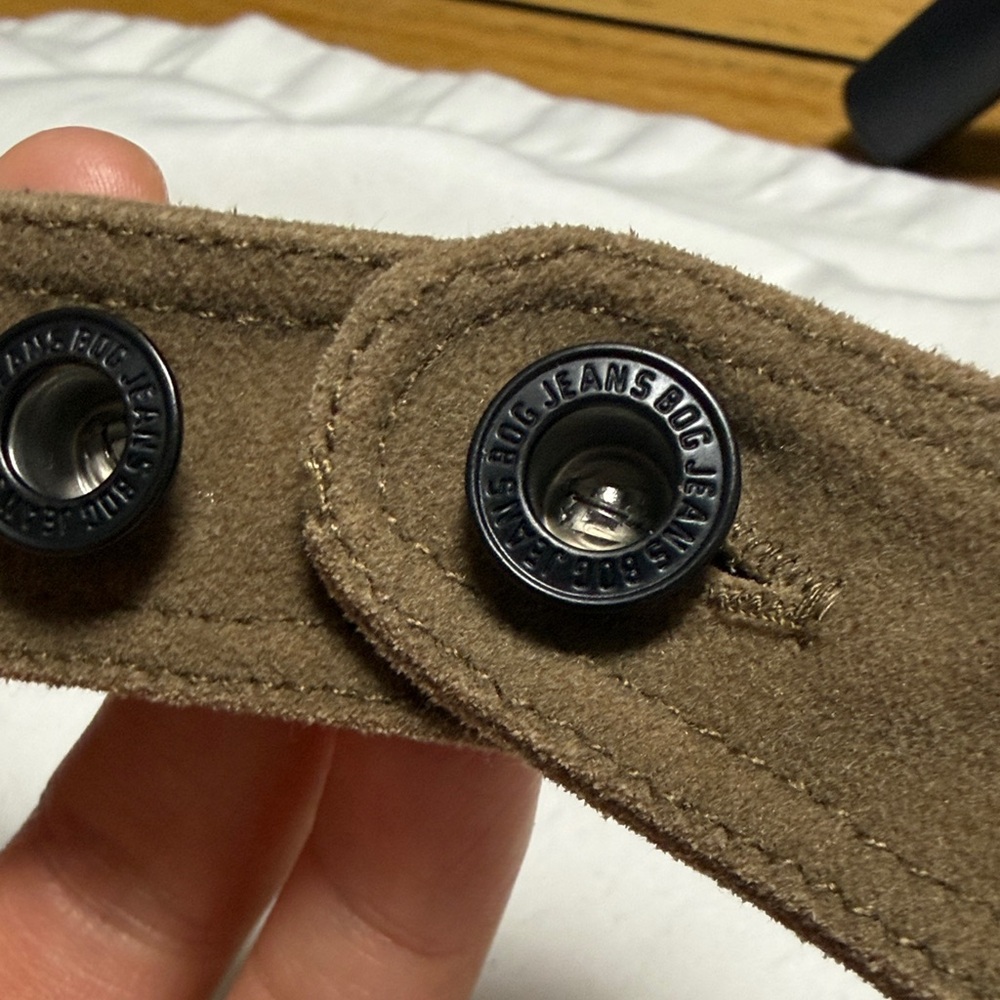 BDG Brown Suede Halter Crop Top with Button Front - Picture 4 of 6